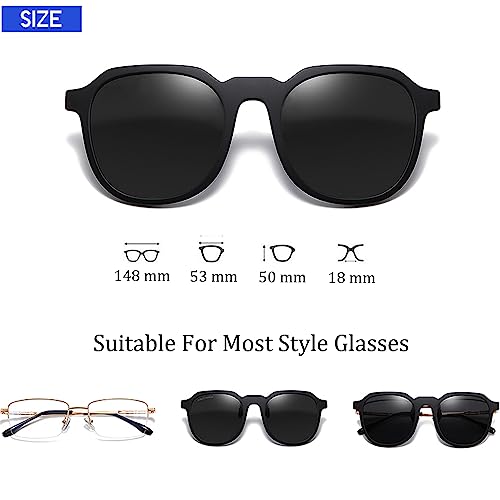 Clip-on Sunglasses Polarized TR90 Frame Anti-Glare Driving Glasses for Prescription Glasses 88483