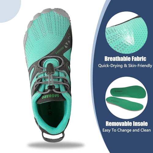 Image of SAGUARO Womens Mens Barefoot Shoes Minimalist Trail Runner Wide Toe Box Zero Drop Outdoor Cross Training Shoe