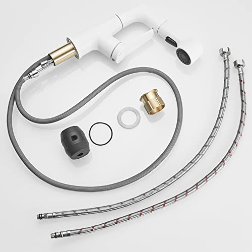 Robinet de lavabo avec douchette extractible pivotant et multifonction pour eau chaude - 8