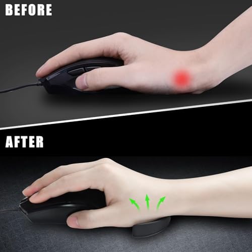 Image of Wrist Rest for Mouse, Left-Handed Silicone Ergonomic Mouse Wrist Rest Gaming Mouse Wrist Support for Office Computer Laptop Gaming (Left Hand)