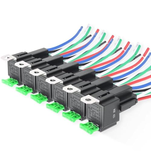 Relais Automobile 12V 5 Broches 30A étanche et faisceau de fusible de voiture