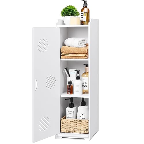 Preisvergleich Produktbild UTOKON Badezimmerschrank Weißer Wasserdichter Aufbewahrungsschrank, Schmale Aufbewahrungsschrankmöbel Für Küchenkorridor Eingang Und Schlafzimmer
