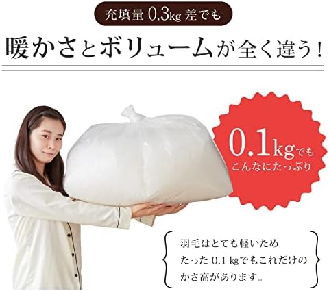 日本製 羽毛布団 シングル ホワイトダックダウン プレミアム