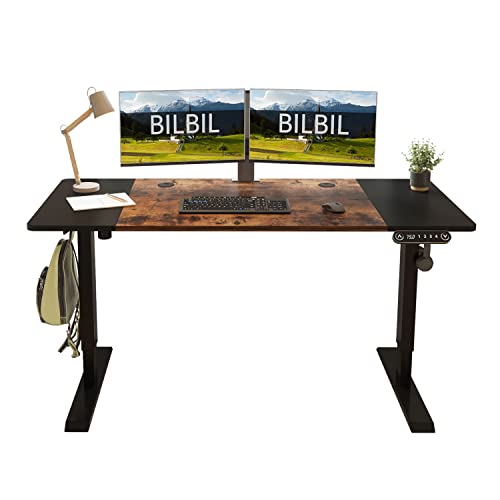 Amazon | BilBil デスク パソコンラック つくえ 電動昇降式 机 電動式