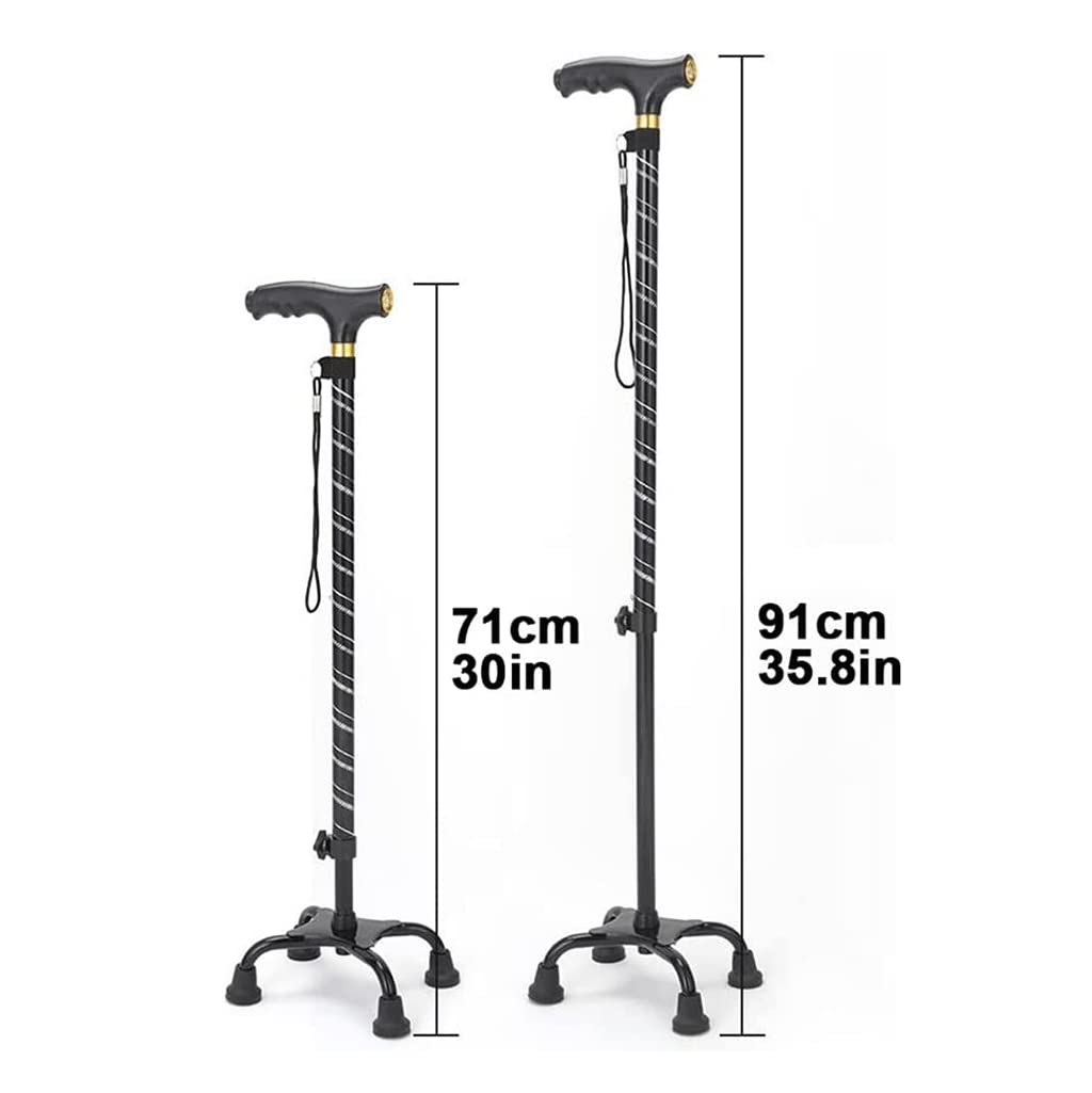 Muletas para Adultos Bastones Elegantes con Luces LED Bastones de Aluminio livianos para Hombres y Mujeres 4'7" - 6'3" de Altura/a (A)