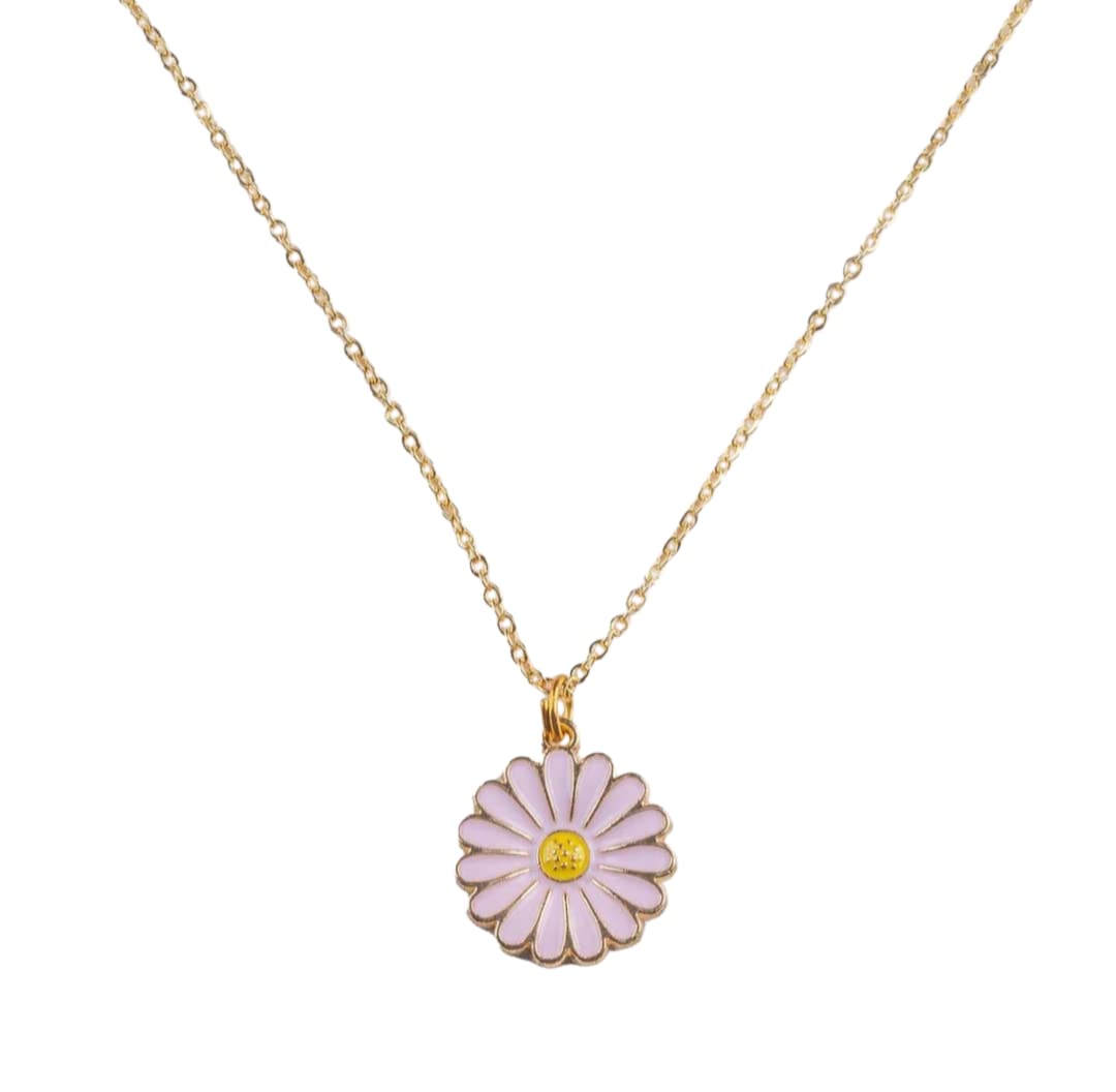 HADIE Daisy Necklace for Girls Women Pretty Flower Charm Pendant Chain (Pink) (B0B27PSNNG) Amazon Price History, Amazon Price Tracker
