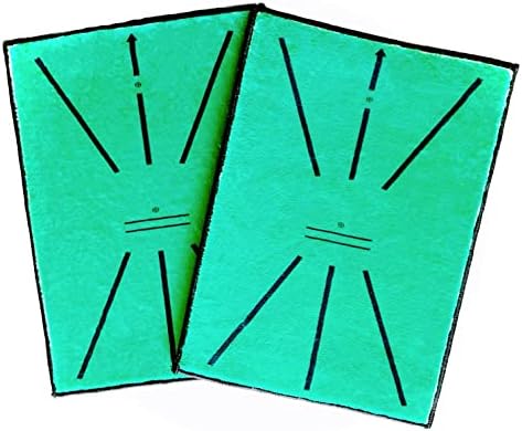 Green Target Premium 3-in-1 Golf Practice Hitting Mat | Tri-Turf (Impact Mat/Fairway/Rough) Replaceable Design on 13''x17'' Rubber Base Non-Slip & Tear Resistant (2 pcs Impact Refills), and Black