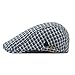 Julpsk Fashion Spring Plaid Newsboy Cap Adjustable Gatsby Driving Ivy Flat Hat for Outdoor Golf Blue