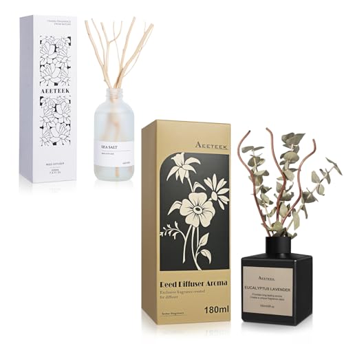 Aromatizador de varillas con aceite de eucalipto y lavanda miniatura 1
