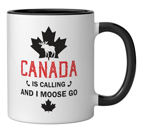 Taza de cerámica Canada Is Calling And I Moose Go 11 oz miniatura 2
