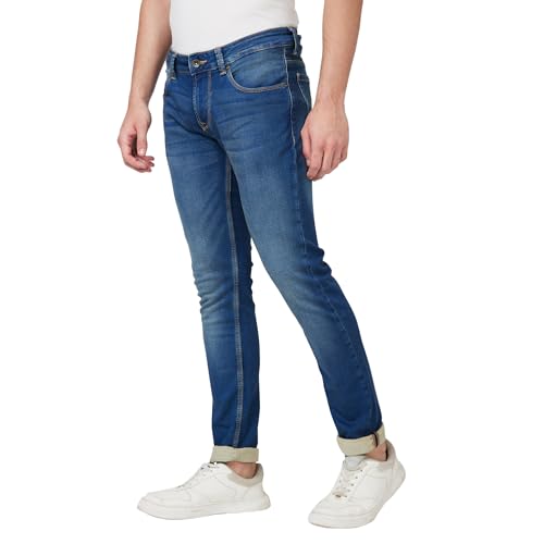 Image of Spykar Men's Slim Fit Low Rise Casual Jeans
