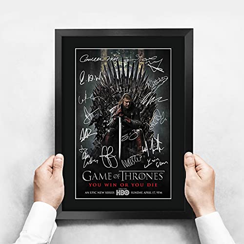 HWC Trading The Game Of Thrones Cast Giften Op De Afgedrukte Afbeelding Handtekeningen Fans Tv Gesigneerde - A3 Framed - Afbeelding 4