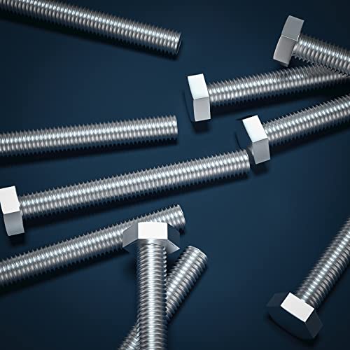 Image of 5 /16-18 x 3-1 /2 inch (1 /2 to 6 inch Optional) Hex Head Screw Bolt, Stainless Steel 18-8(304), Fully Threaded,15pcs