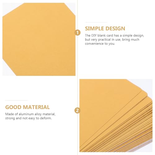 Tarjetas metálicas doradas Toddmomy con diseño simple y elegante de aleación de metal 7