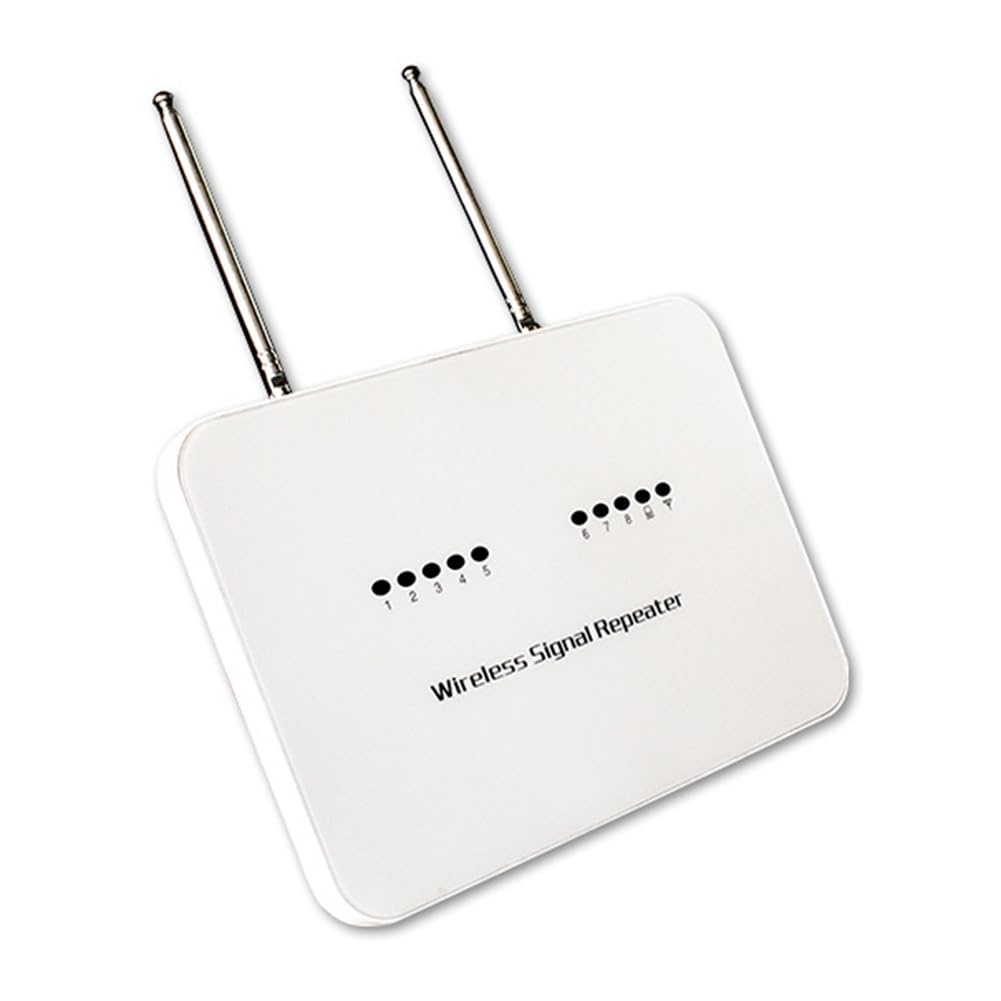 Ripetitore di Segnale Wireless 433 MHz, Trasmettitore, Amplificatore per gsm PTSN WiFi, di Allarme Antifurto Domestico, Cavi, Spina UE