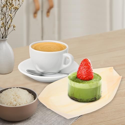 50 platos desechables en forma de barco para sushi 8 pulgadas miniatura 5