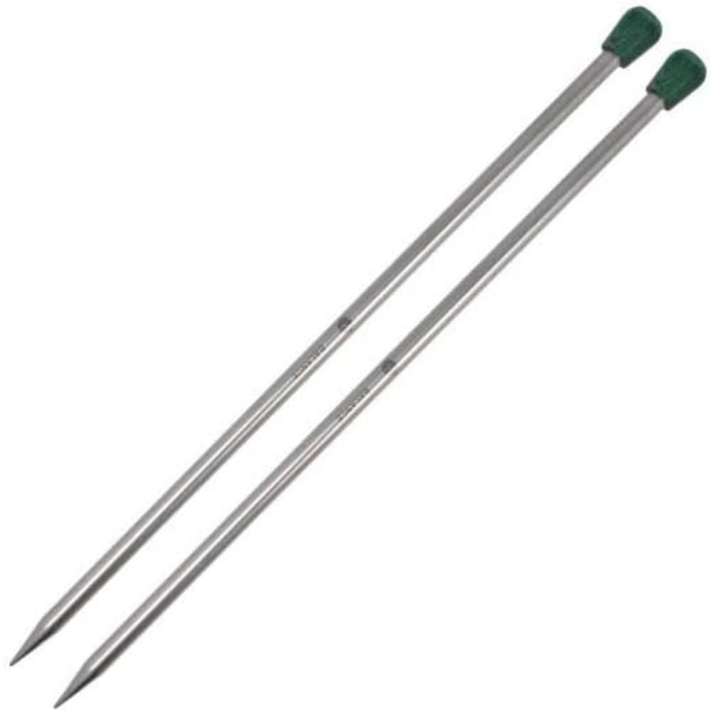 KnitPro The Mindful Collection Single Pointed Needles 16" (40cm), Silver, 10.00mm