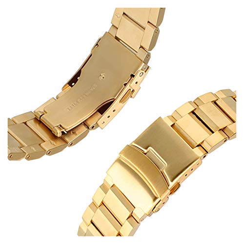 Sangle de bande de montre en métal 24 mm et bracelet de remplacement en acier - 3