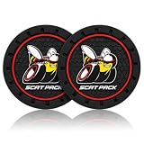 2PCS Universal Non-Slip Cup Holders, Compatible with Dodge Challenger Charger Scat Pack Series Car Cup Holder Coasters，Car Drink Coaster Holder Accessory, Black