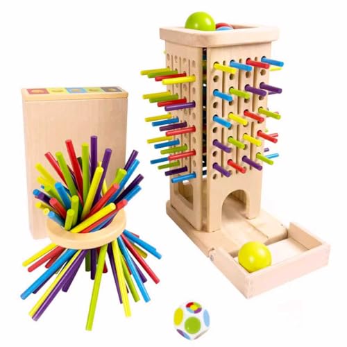 Juego Montessori 4 en 1 de madera para aprendizaje STEM miniatura 1