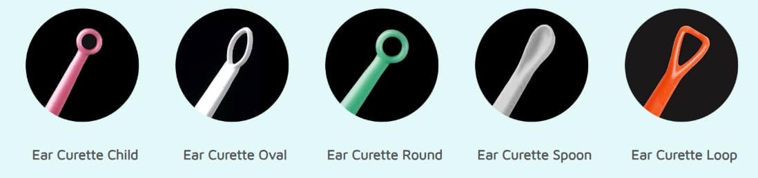 Precision Ear Curettes for Safe, Effective Ear Wax Removal (Pack of 50 - Tip Style 10 Each) - Gentle, Disposable Tools Designed for Comfortable and hygienic Ear Care.