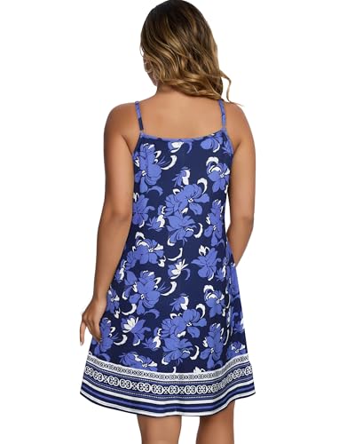 Image of JOELLYUS Womens Spaghetti Strap Dress Summer Dresses Beach Cover Ups Casual Sundresses with Pockets 2026
