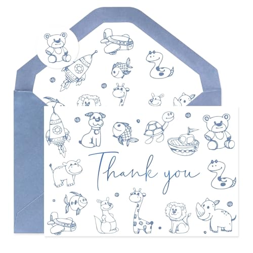 Cartes de remerciement fête prénatale pour table de baby shower