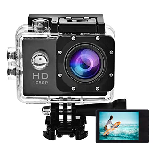 Cámara Deportiva 4K, HD 1080P WiFi Acción Deportiva DV Impermeable 30M bajo el Agua, cámara de Lente Gran Angular de 140 ° con Kits de Accesorios de Montaje para Actividades al Aire Libre
