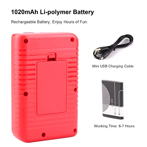 Mini Handheld Game Console For Kids With 400 Classic Retro Games, 1020Mah Rechargeable Battery, 2.8 Inch Screen, Birthday Game Toy For Boy Girl (Red) #TOP3