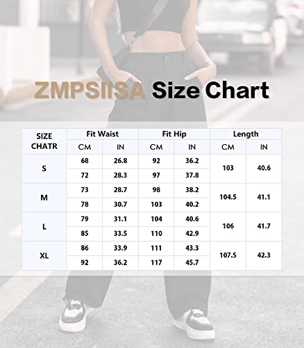 Zmpsiisa Women High Waisted Cargo Pants Wide Leg Casual Pants 6 Pockets Combat Military Trousers(Khaki,Medium) #TOP6