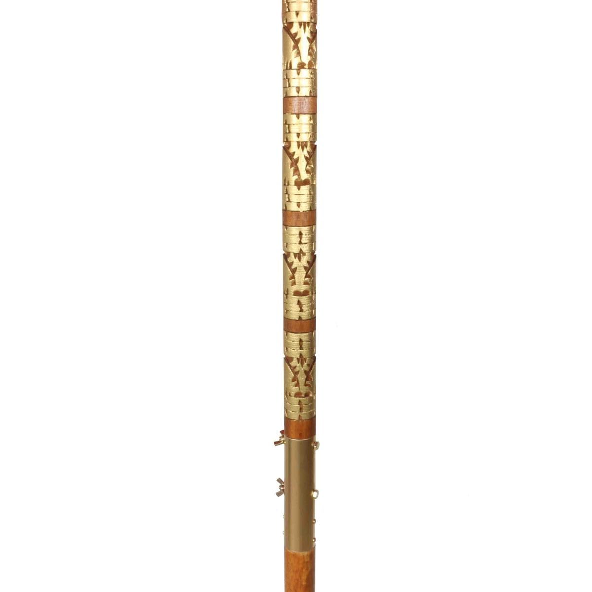 Bali Sonnenschirm Balinesischer Garten Schirm Baumwolle Handarbeit Retro Vintage Dekoschirm 2-teilig ca 180cm einfache Bemalung
