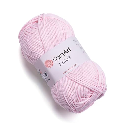 YarnArt Plus Soft Cotton Blend Yarn – 100g (3.5oz) 160m (174yds), 55% Cotton 45% Acrylic – Worsted Weight #4 – Ideal for Amigurumi, Baby Projects, Knitting & Crochet – Durable & Smooth (18)