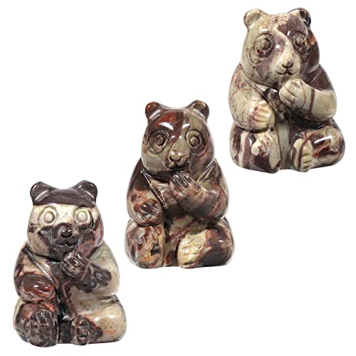 mookaitedecor Crazy Lace Agate Mini Carved Stone Bear Figurine - Image 3