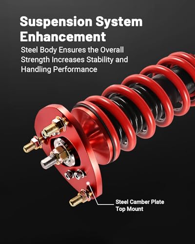 2007-2012 Dodge Caliber EVIL ENERGY Coilovers -Jeep Compass 2008-2017, for Jeep Patriot 2008-2010, Coilovers Suspension Kit, Height Adjustable Lowering Kit, Red - Image 6