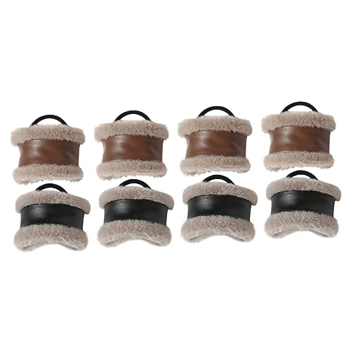 Élastique cheveux cuir Beavorty lot de 4 pour queue de cheval femme