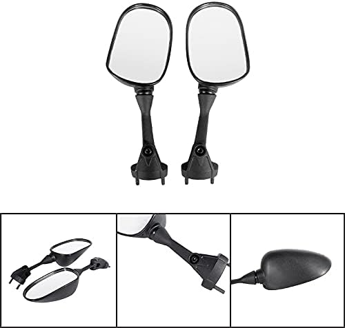 互換品】 Ninja ZX-10R ZX10R H2 用 バイクミラー LEDライト付き