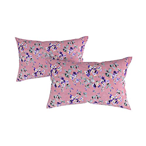 Image of Swayam Pure Cotton Double Bedsheet with 2 Pillow Covers | Size 90 x 100 inch | 160 TC | Floral Design | Soft Breathable Bed Sheet | Comfortable & Durable for Bedroom - Peach