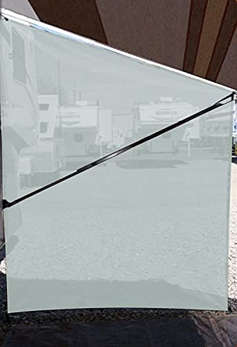 Tentproinc Rv Awning Side Sun Shade 9'X7' (Gray) Mesh Screen Sunshade Complete Kits Motorhome Camping Trailer Canopy Uv Blocker - 3 Year Warranty - 8