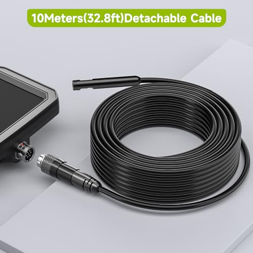 Z34 Endoskopkamera mit Licht 10m, inspektionskamera Triple Lens DREI Linsen Endoskop mit...