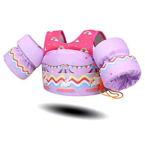 OldPapa Kids Swim Vest,Improved Toddlers Swim Arm Band for Learn-to-Swim Pool Floaties Water Wings with Adjustable Straps & Secure Buckles Baby Swim Floats Fits Boys & Girls 15-27 kgs/4-9 yrs