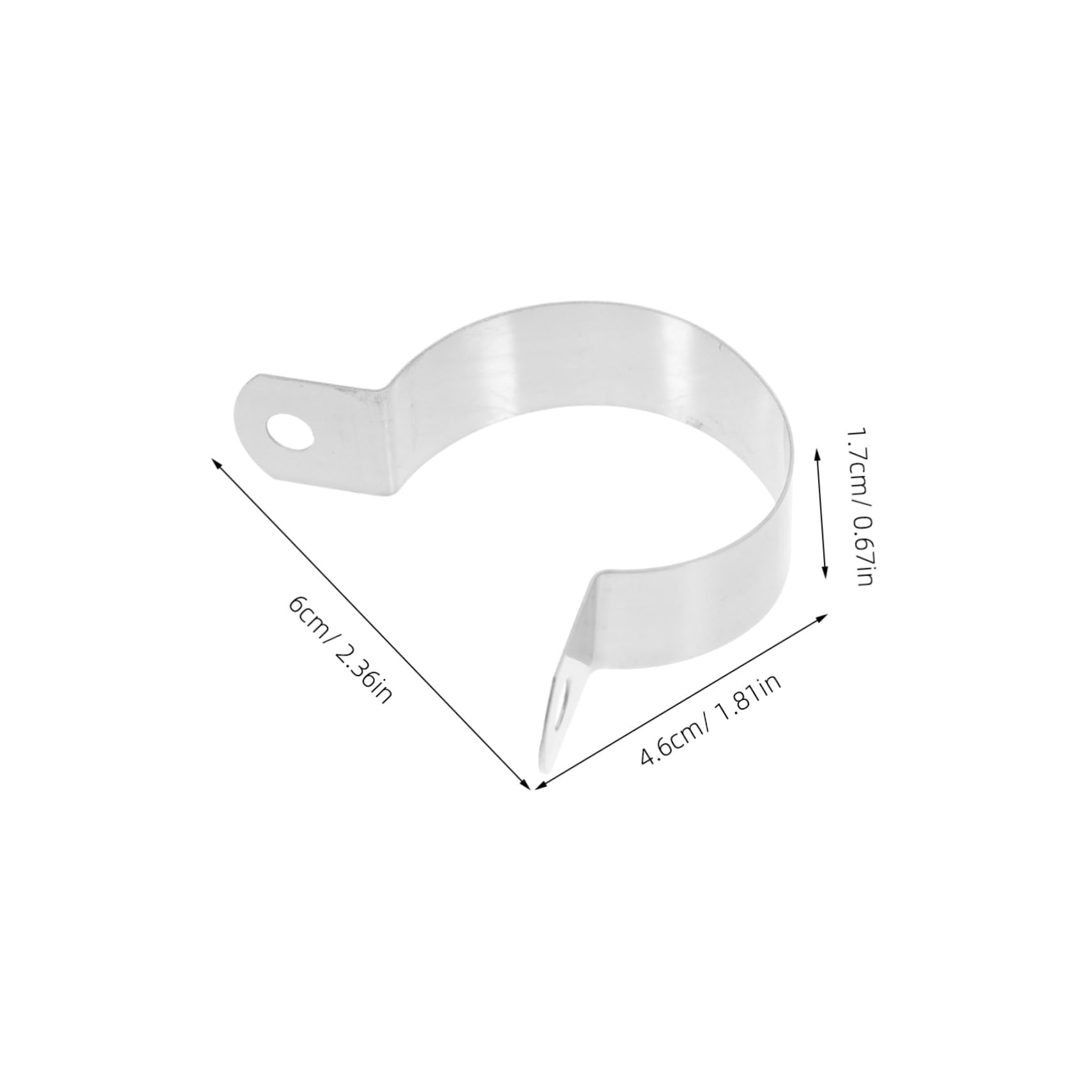 SEWACC Sturdy Stainless Steel Pipe Mounts 304 Steel u Brackets Pipe Wall Clamp Grounding Rod Clamp Assortment