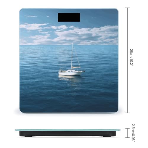 Báscula digital para baño con vidrio templado 26x26 cm miniatura 2