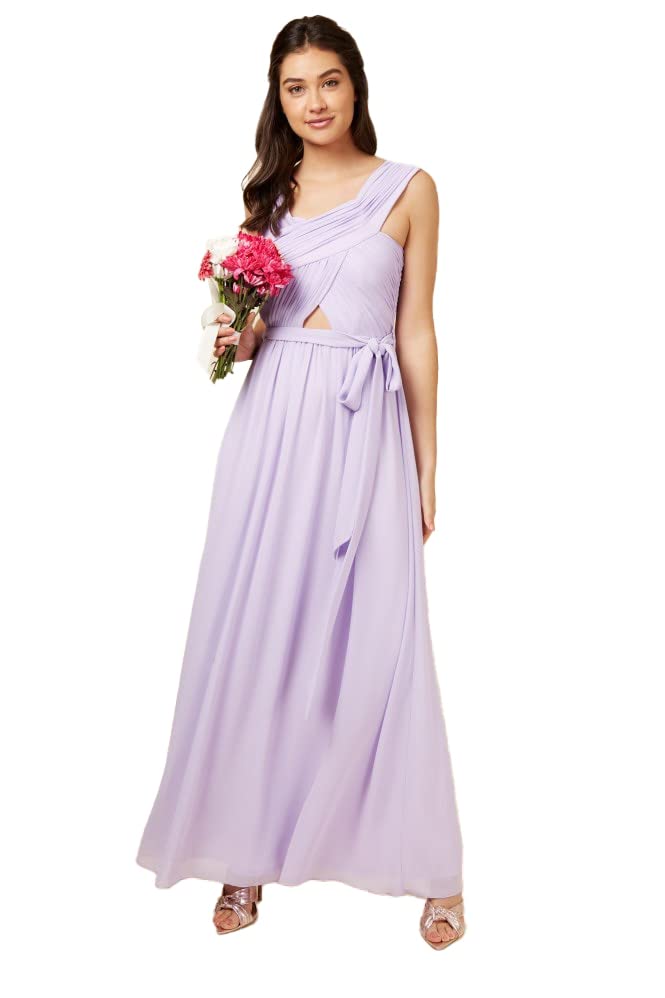 chinese dress ladies Linger Bias Cut Maxi Dress Purple