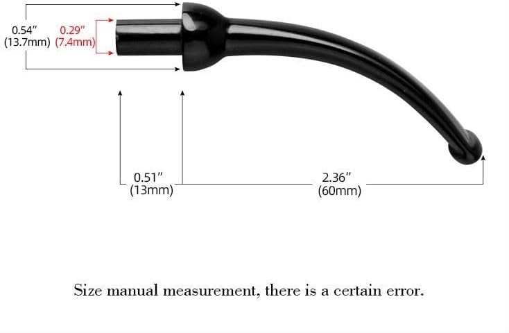 Heysong Bent Freestyle Stem for Tobacco Pipe Mouthpiece Replacement Fit 3mm Filters HSBE0101