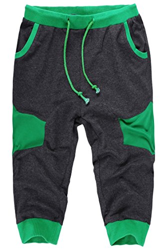 COOFANDY Summer Beach Pants Men Casual Sport Ripped Jeans Pants Shorts Jogging Pants Dark Gray