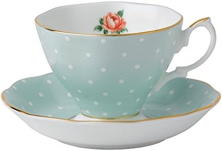 Royal Albert Polka Rose Teacup & Saucer Set
