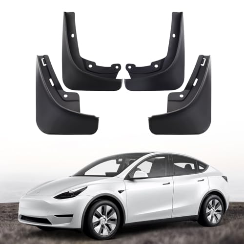 Image of Compatible with Tesla 2024 (Highland) Model 3 Mud Flaps Splash Guard Accessories No Drilling Required (Set of 4)