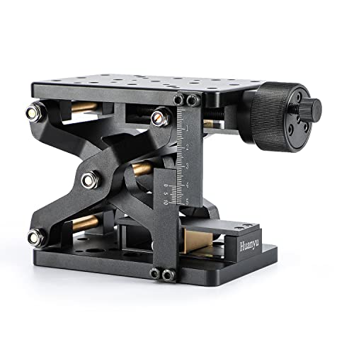 Huanyu Z-Axis Manual Lift Platform 60Mm High Precise Optical Sliding Lifting Displacement Platform Table Linear Stage Lab Jack Elevator With Scale Ruler #TOP2