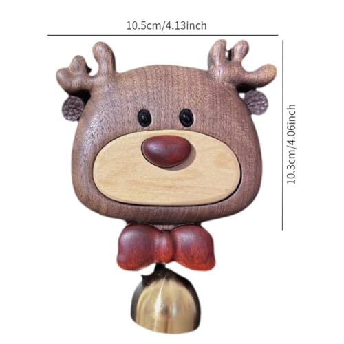Sonnette de cerf mignonne en bois créative avec carillon magnétique - 6