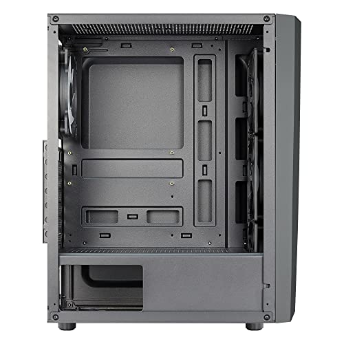 Case PC ATX Semitower 2ALUX - In Acciaio Leggero, Con Ventola 120mm, Nero, Per Schede Madri ATX/mATX